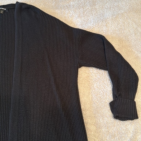🖤 EUC Women’s Express Open Front Sweater – Size Large - Picture 3 of 7